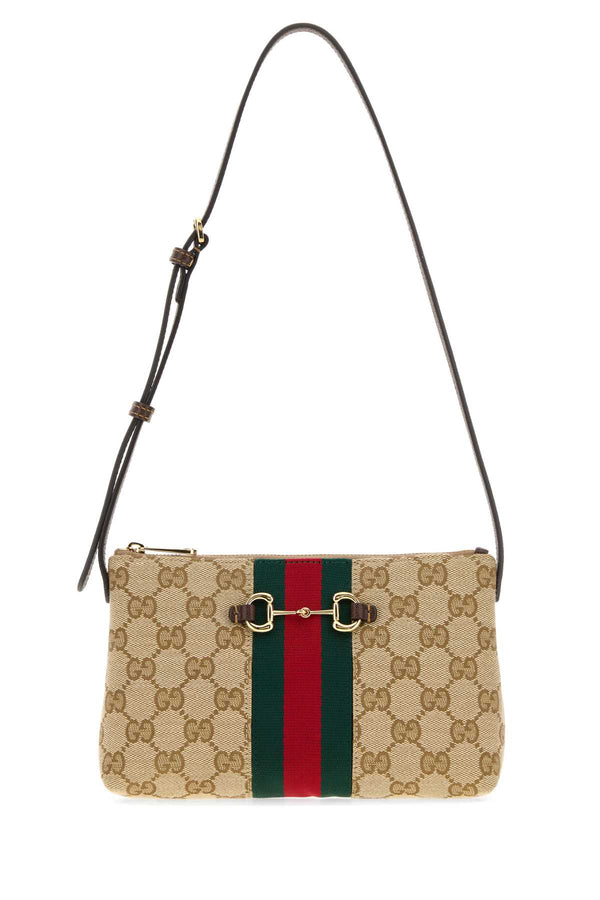 Gucci 52% Polyester shoulder bag in beige