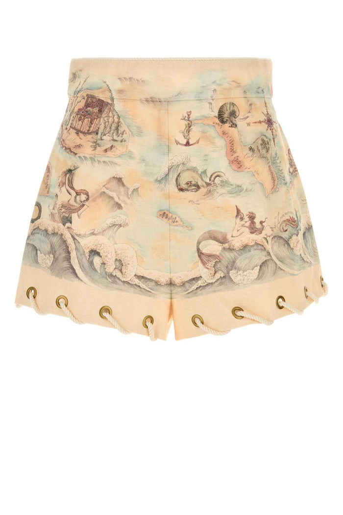 Treasuremap Linen Short