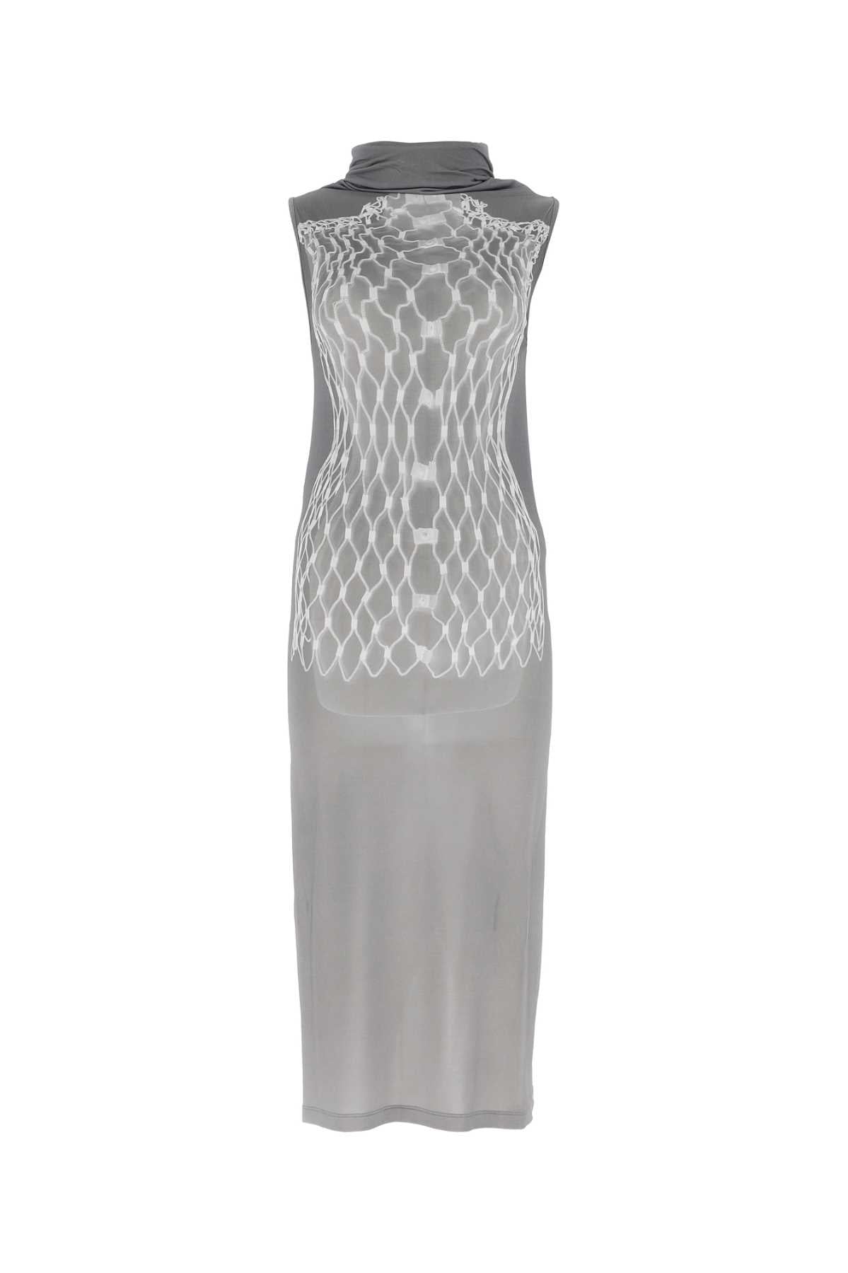 Grey Jersey Dress 001s Exterior: Viscose Elastane Abiti