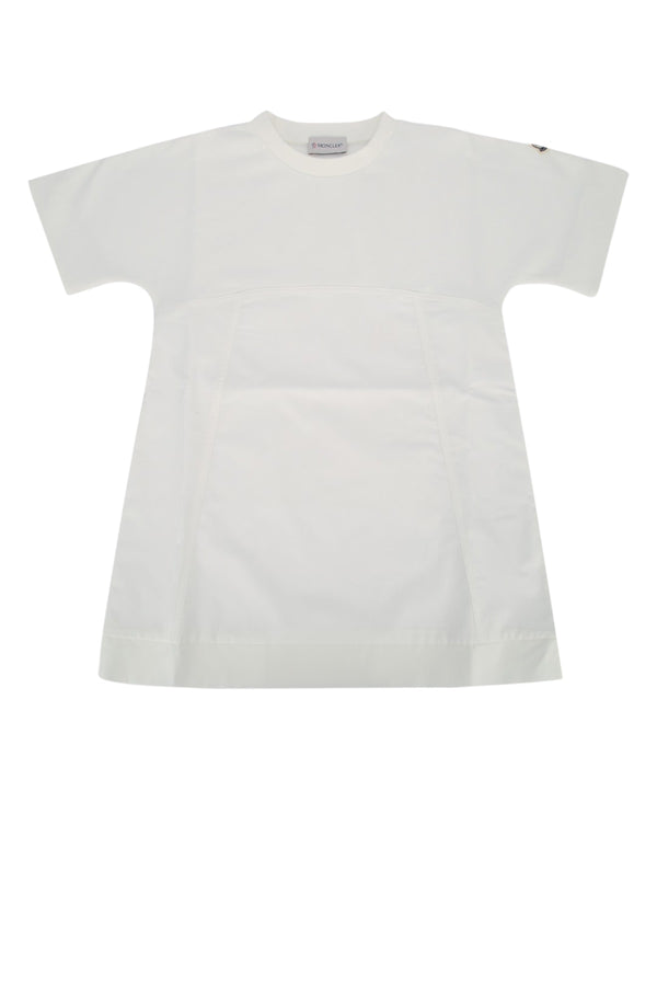 Moncler Jr 100% Cotton dress in white