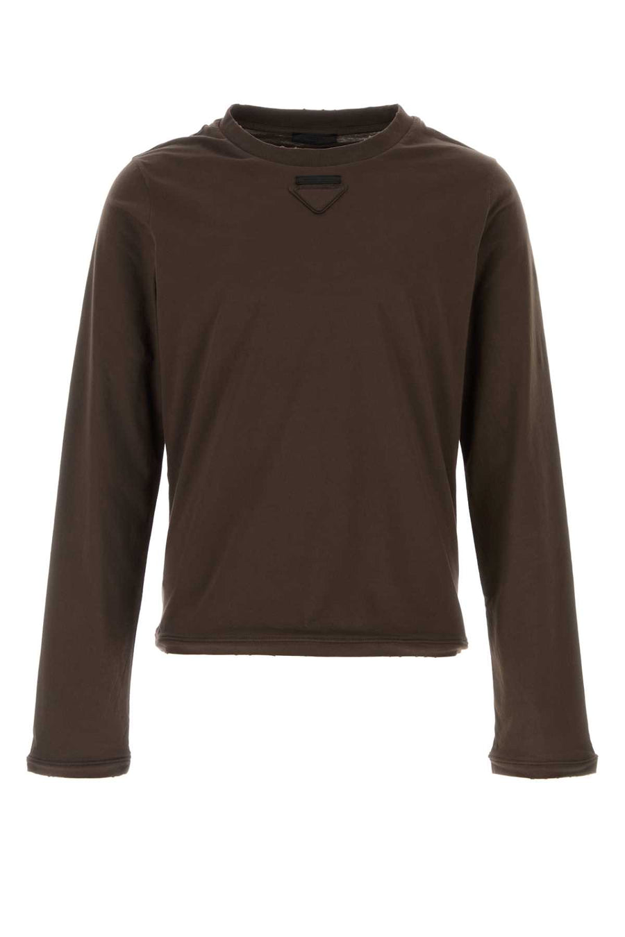 Prada 100% Cotton t-shirt in brown