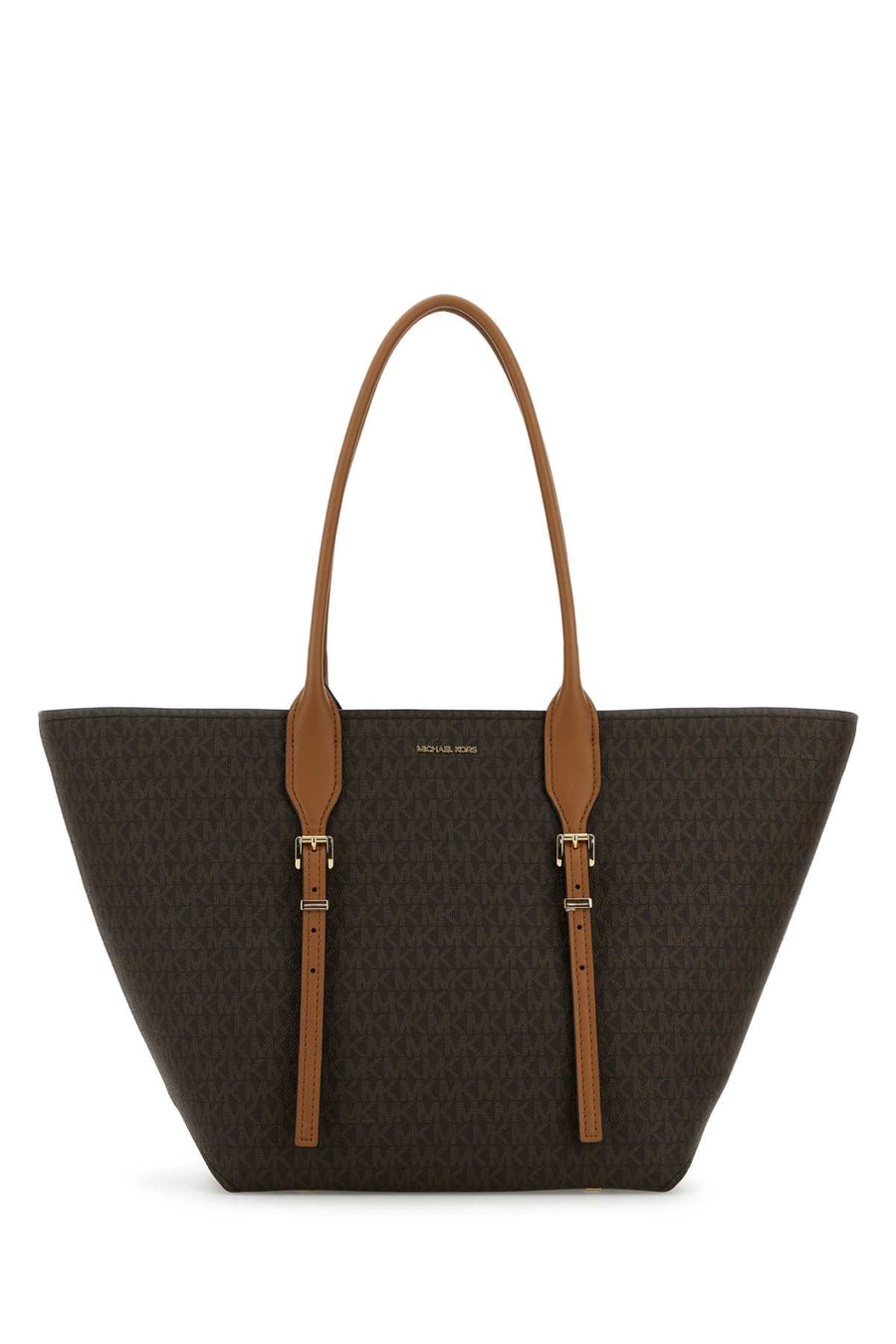 Michael By Michael Kors Buckle Exterior: 100% Fabric tote bag in brown