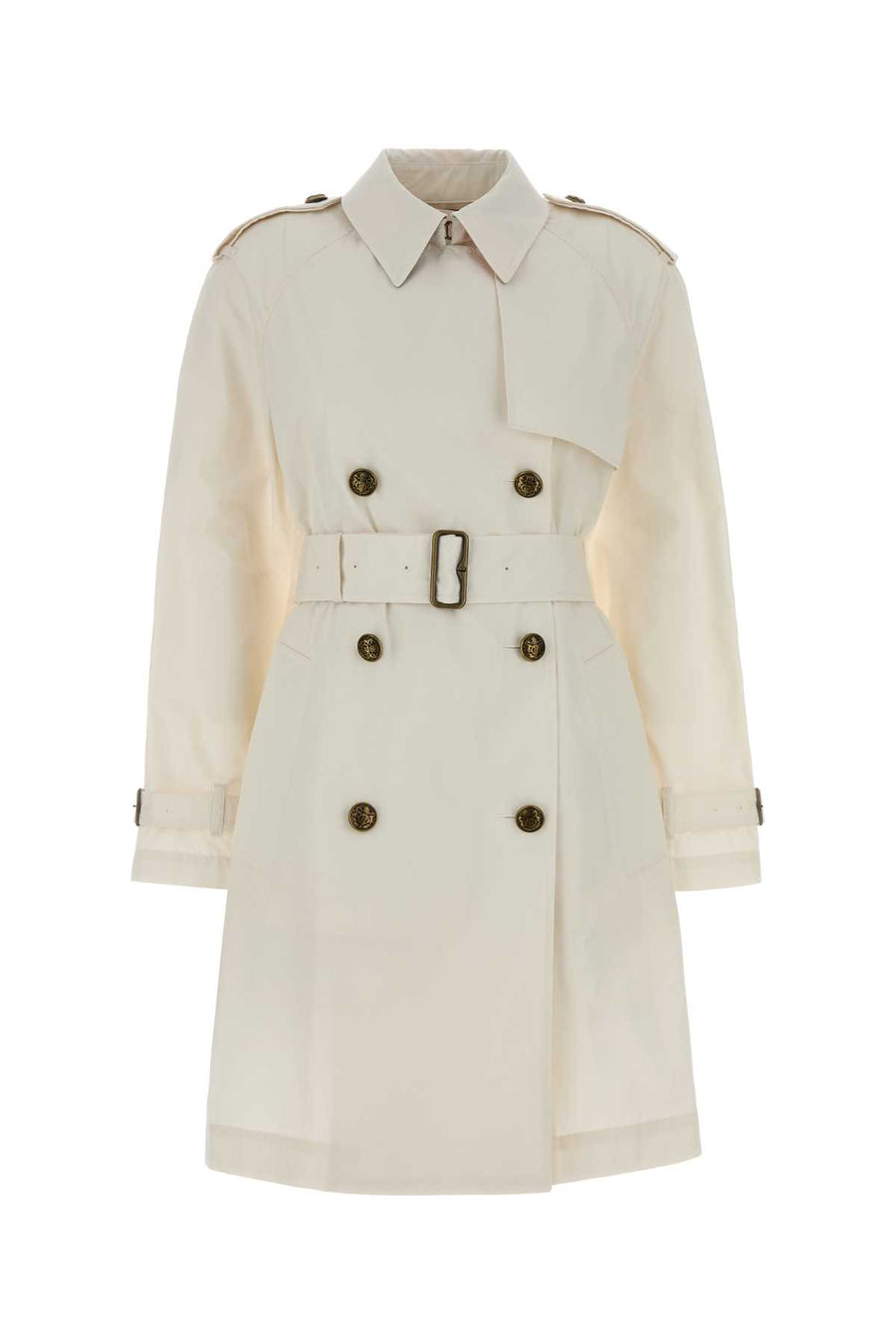 Burberry Exterior: 100% Cotton trench coat in white