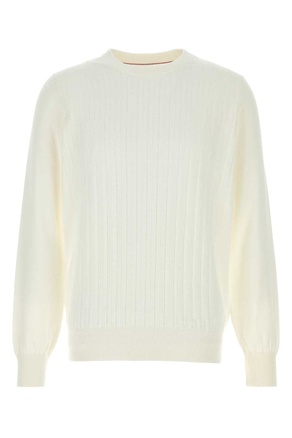 Brunello Cucinelli 100% Cotton sweater in white