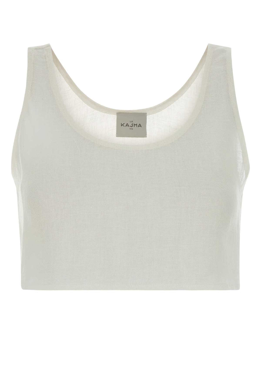 Le Kasha 100% Linen tank top in white
