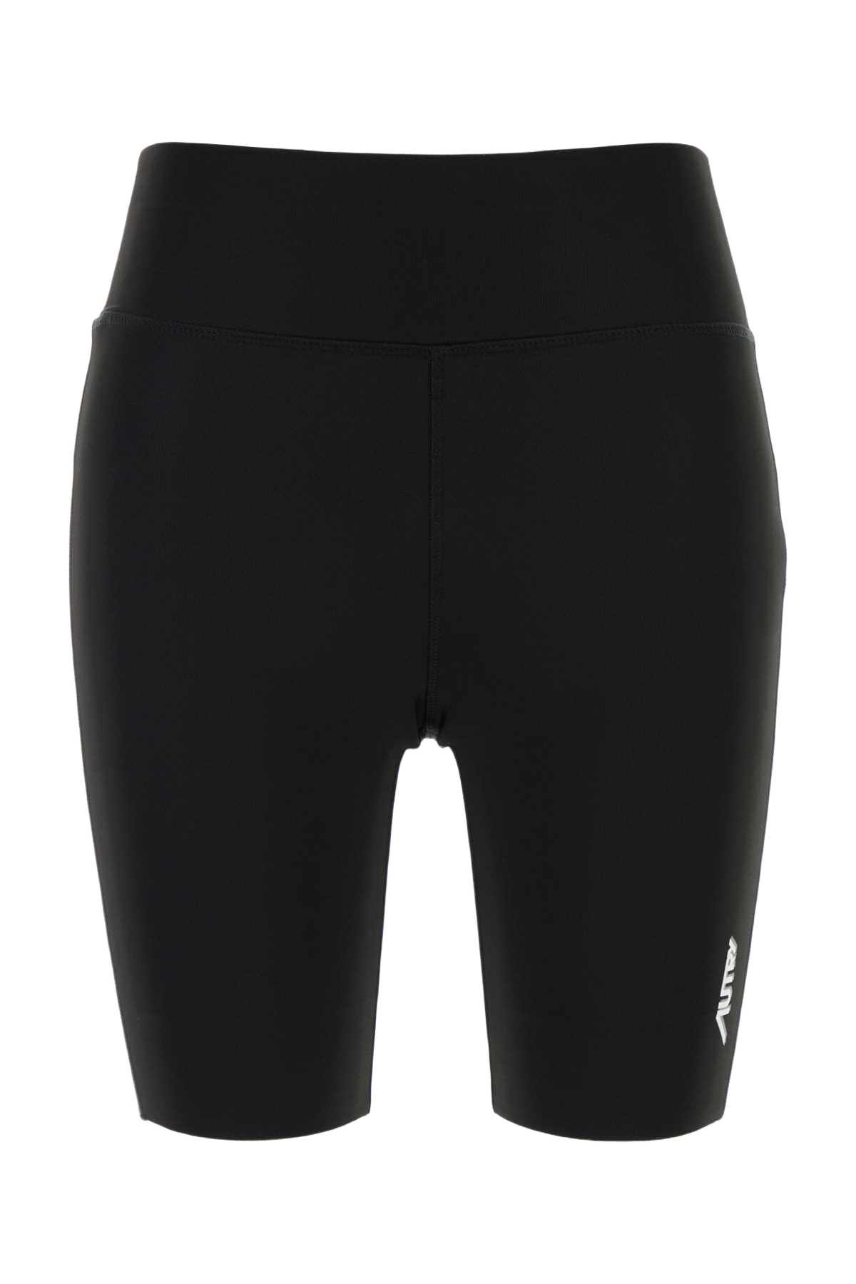 Black Stretch Polyester Shorts Exterior: Elastane