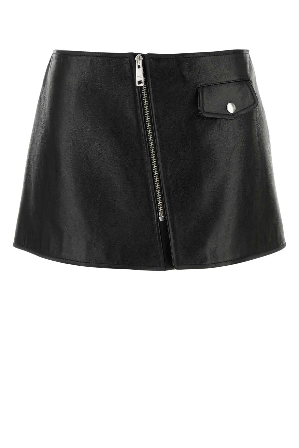 Black Leather Mini Skirt Nero Gonne