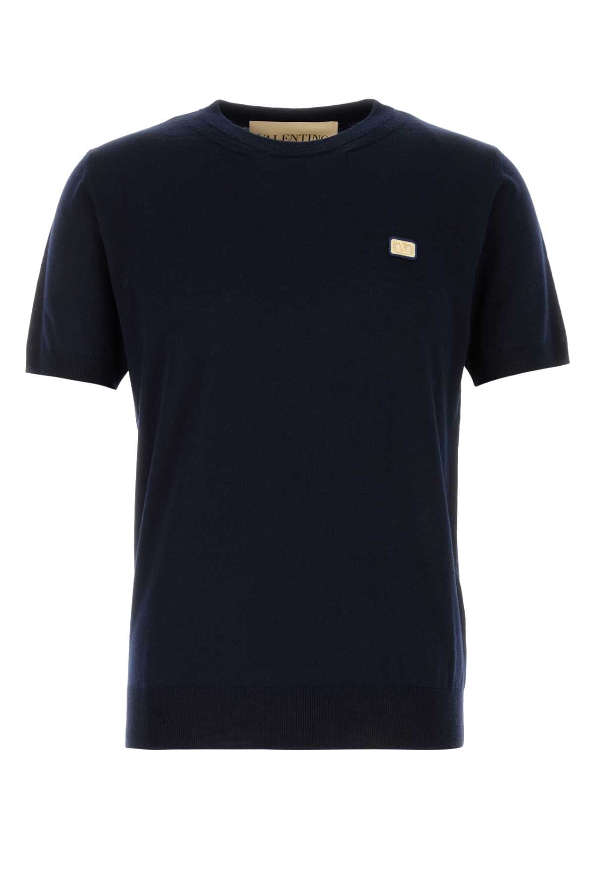 Dark Blue Wool Sweater Navy Virgin Maglie