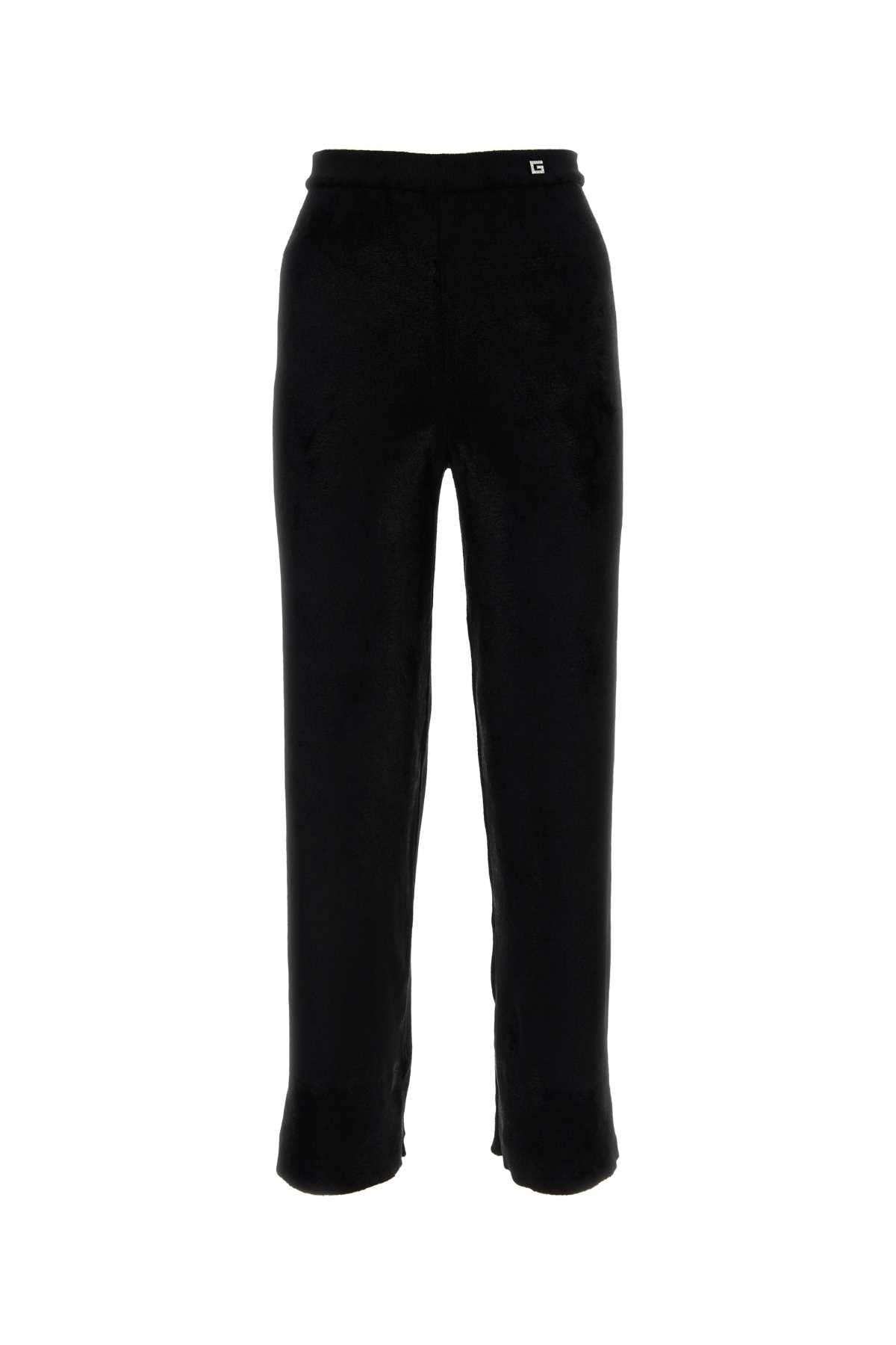 Black Viscose Blend Pant Exterior: Nylon Pantaloni