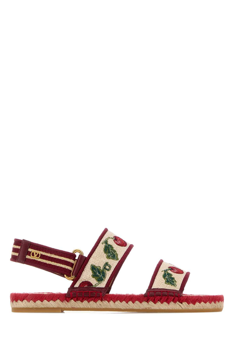 Valentino Garavani Espadrillas 96% Flax (or Linen) sandal in red