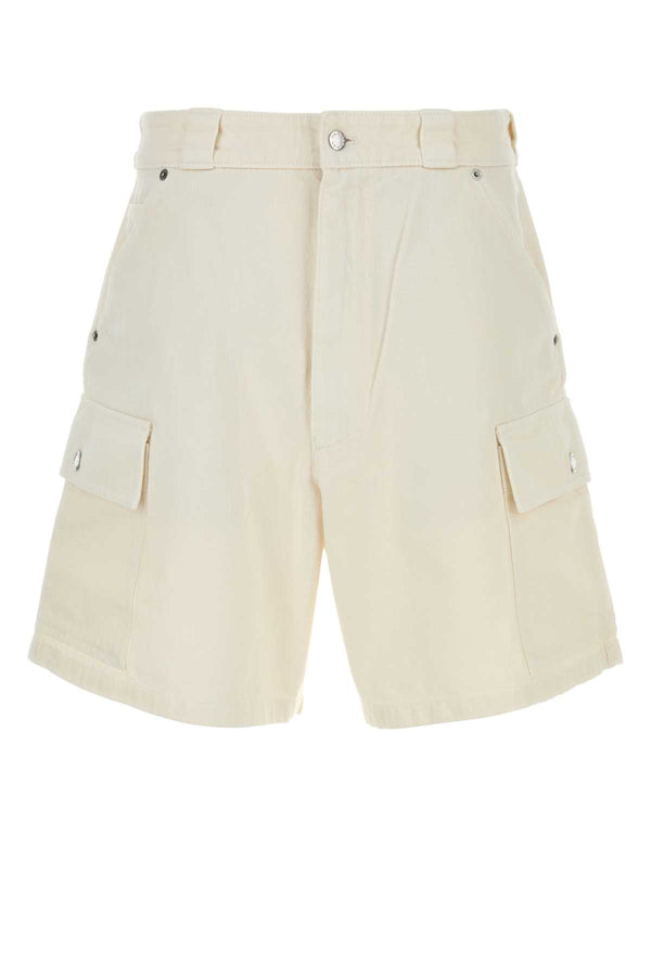 Prada 100% Cotton bermuda shorts in white