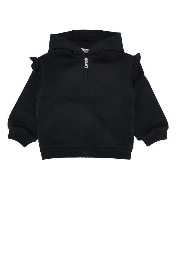 Moncler Jr Clothing 95% Cotton + 5% Elastane hoodie in black