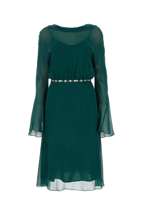 St Elegante Exterior: 100% Silk; Lining: 100% Viscose dress in green