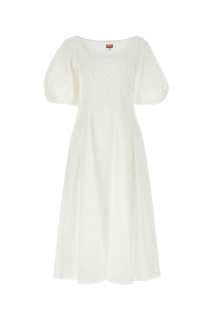 White Broderie Anglaise Dress 02 Abiti