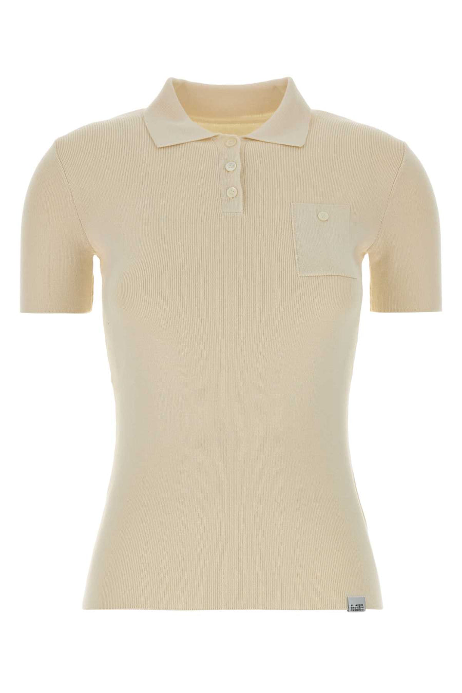 MM6 Maison Margiela 100% Cotton polo shirt in beige