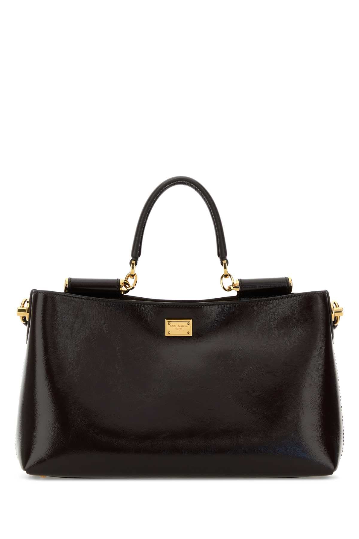 Chocolate Leather Medium Vittoria Handbag Cioccolato Borse A Mano