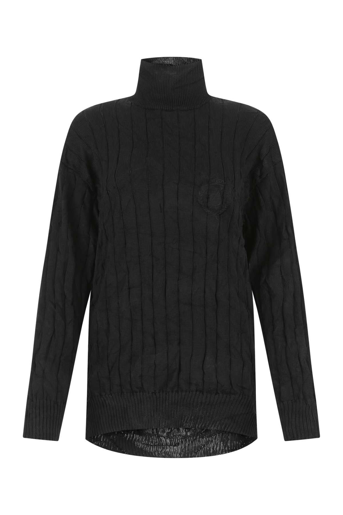 Black Silk Blend Oversize Sweater 0100 Exterior: Lycra Maglieria
