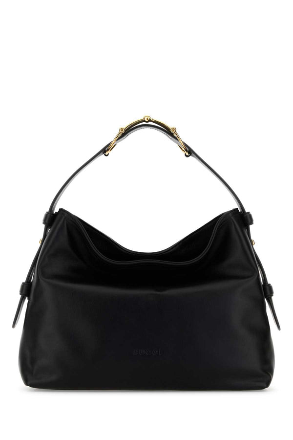 Gucci Exterior: 100% Leather shoulder bag in black