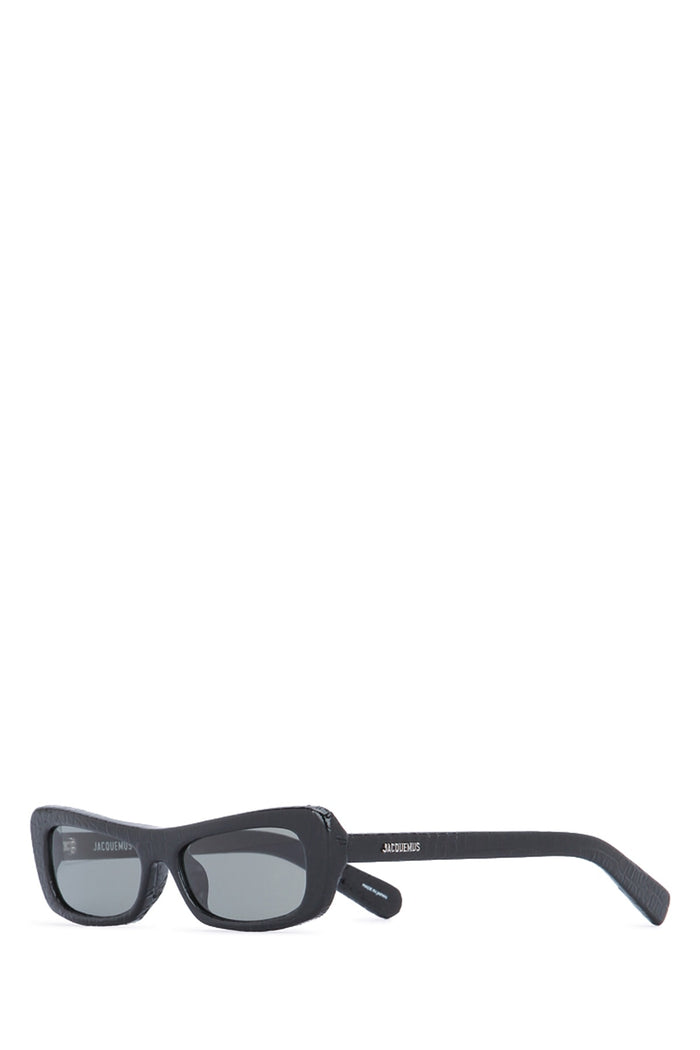 Les Lunettes Capri Black Calf Leather Occhiali Da Sole