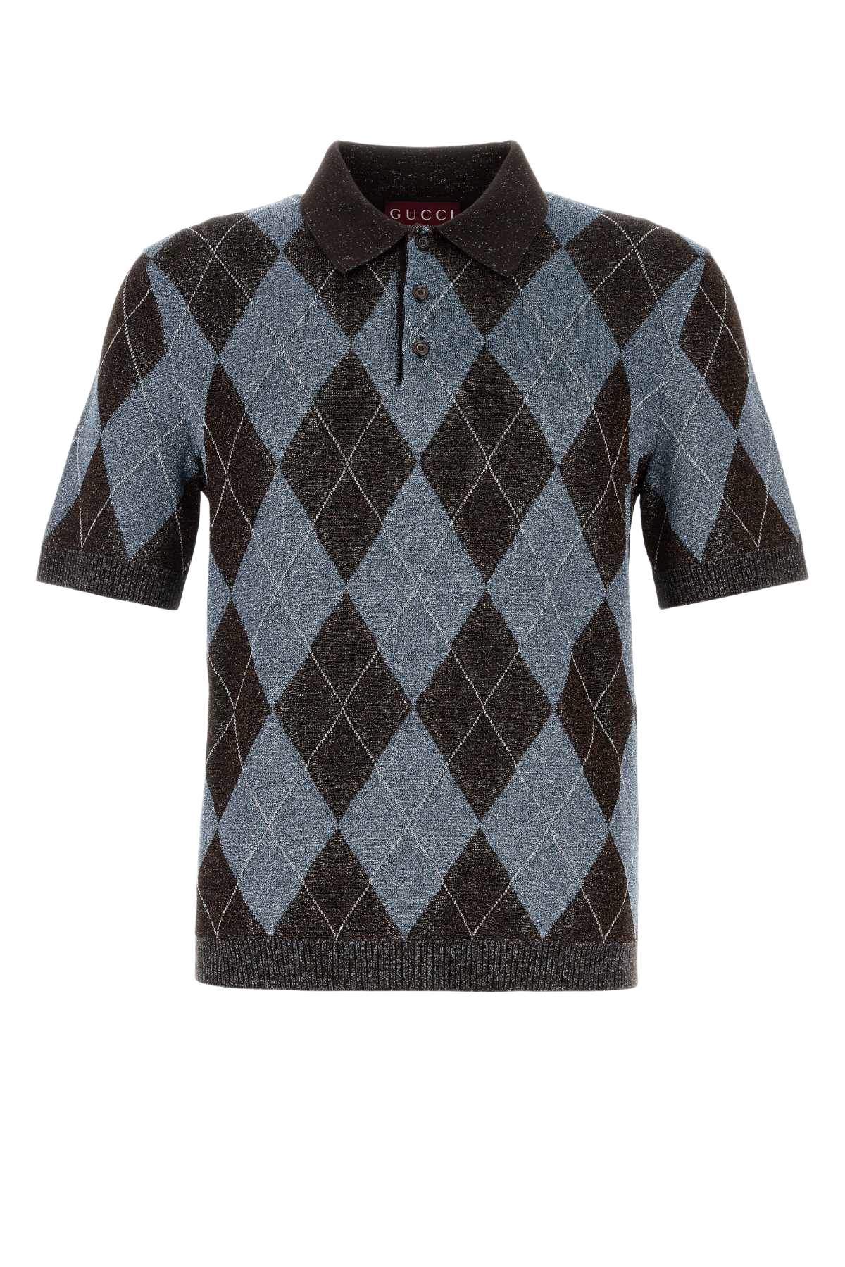 Embroidered Wool Blend Polo Shirt Multi