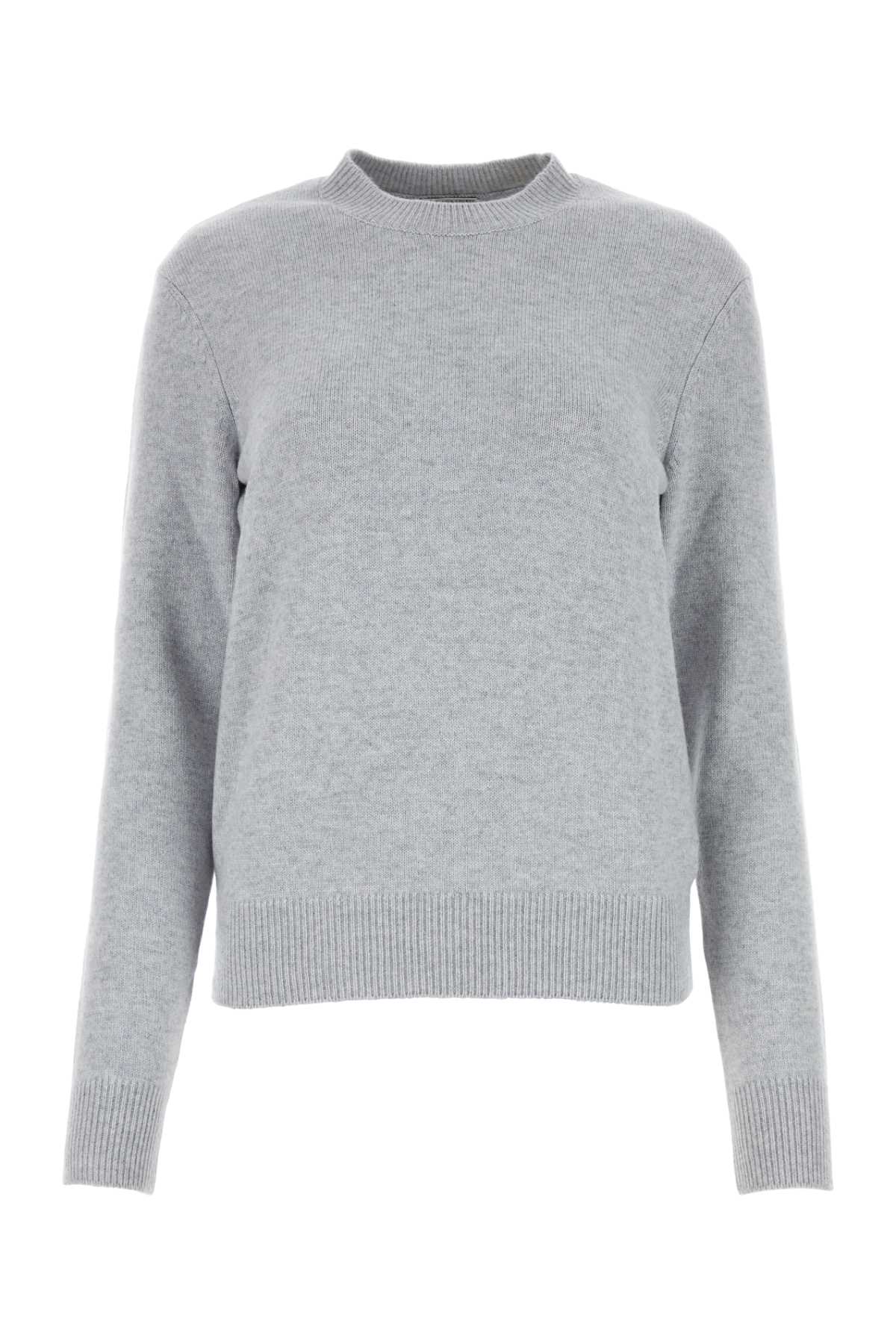 Grey Stretch Cashmere Blend Sweater Grigio Maglieria