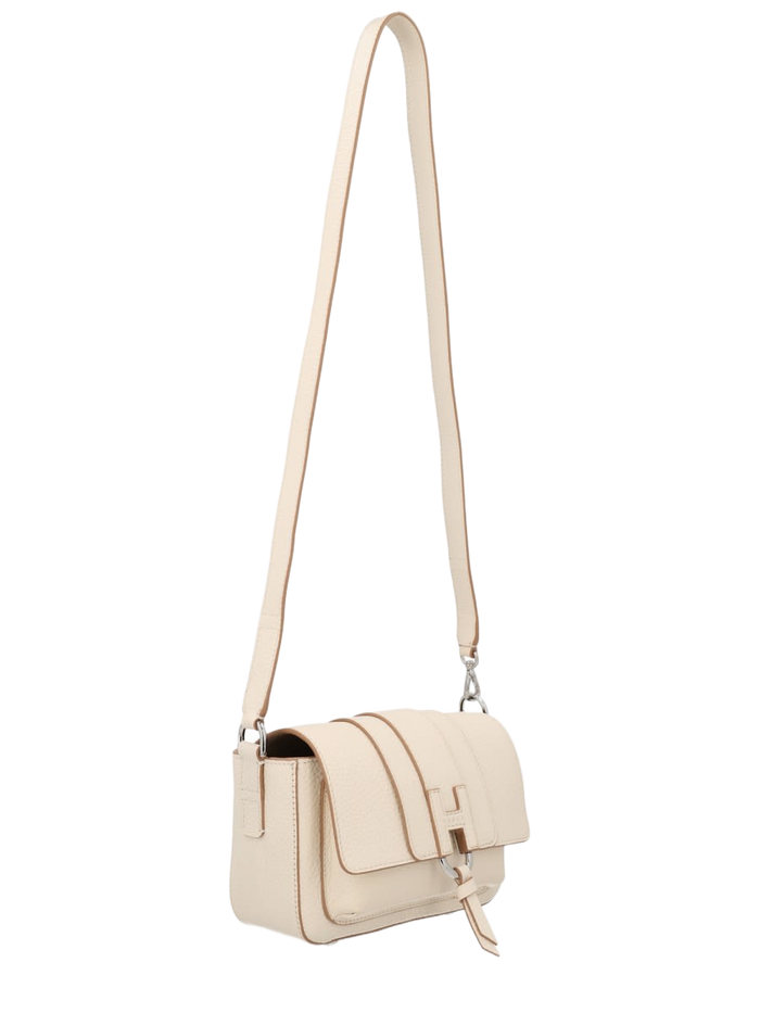 Bag Flap Ivory Calf Leather Shoulder
