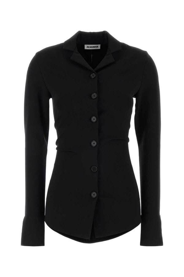 Jil Sander 70% Viscose shirt in black
