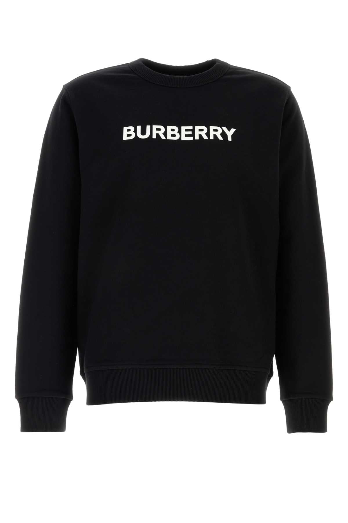 Black Cotton Sweatshirt Exterior: Felpe