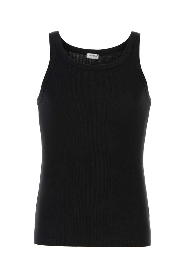 Dolce & Gabbana 100% Cotton tank top in black