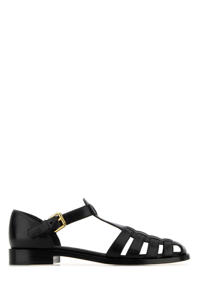 Black Leather Kelsey Ballerinas Ballerine