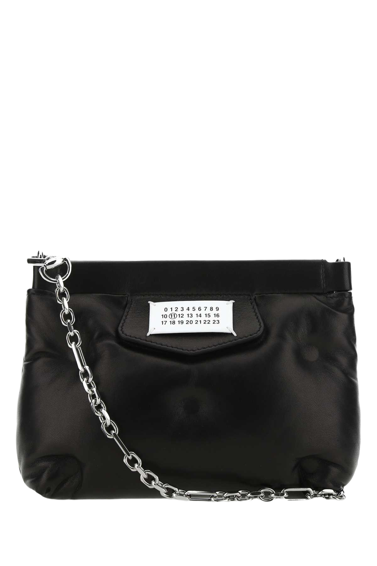 Black Nappa Leather Glam Slam Red Carpet Clutch T8013