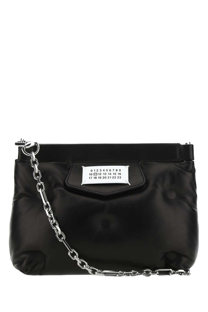 Black Nappa Leather Glam Slam Red Carpet Clutch T8013