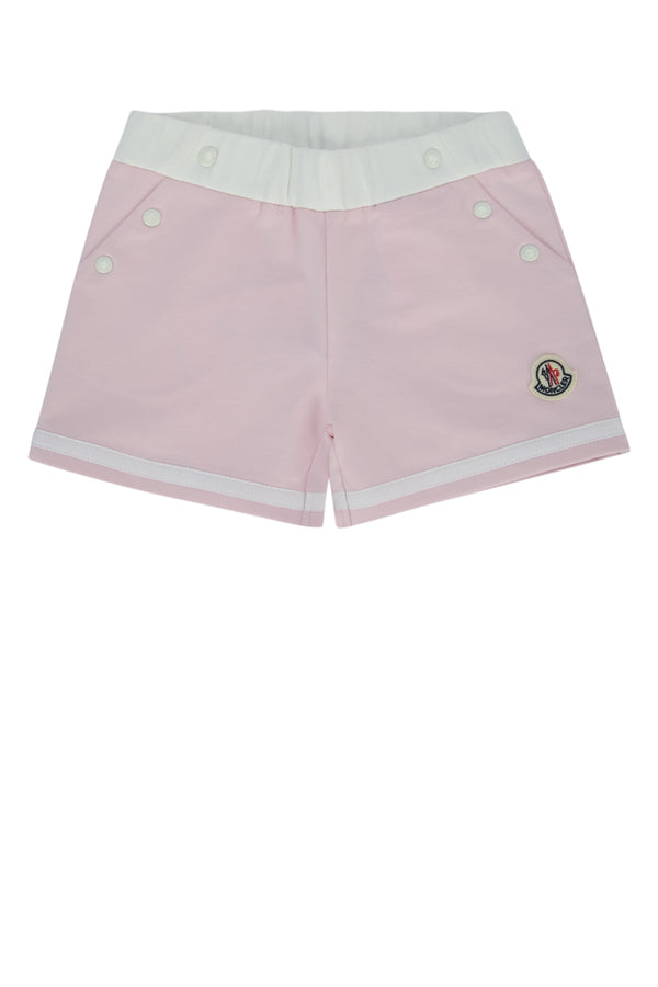 Moncler Jr Bottoms 60% Viscose + 40% Cotton (outer); 95% Cotton + 5% Elastane (base fabric) shorts in pink