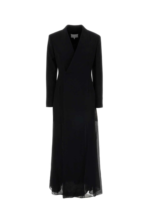 Maison Margiela Dress Exterior 1: 54% Acetate 26% Nylon 20% Silk; Exterior 2: 100% Wool; Lining: 100% Viscose dress in black