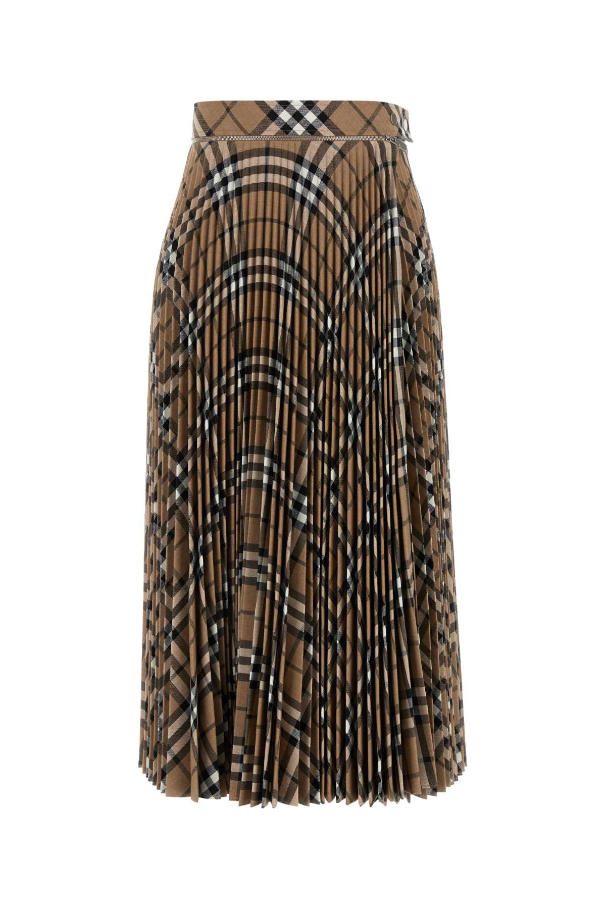 Embroidered Polyester Blend Skirt Lindenipcheck Exterior: Wool Gonne