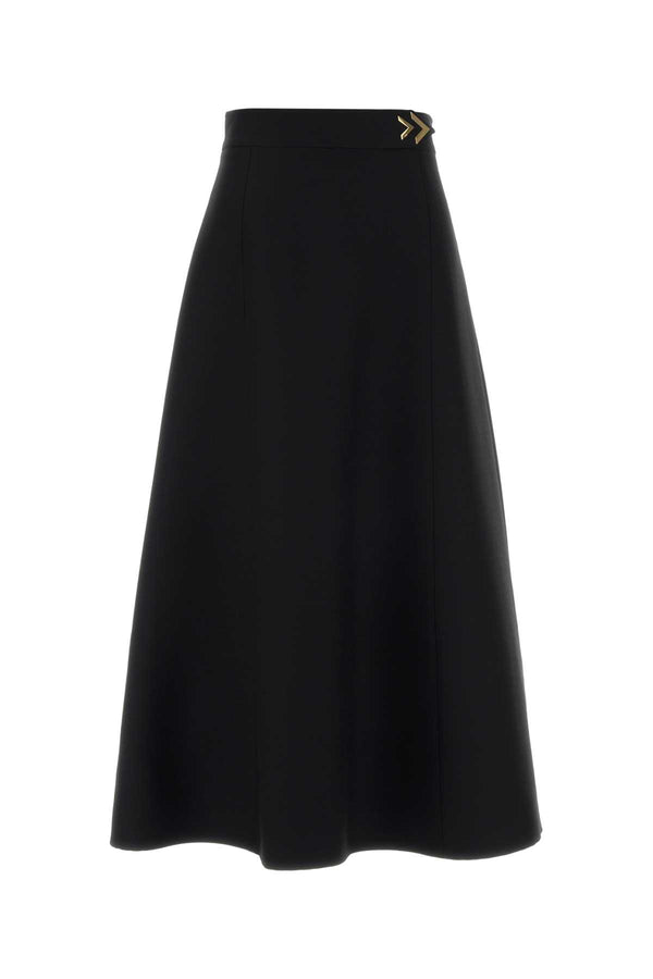 Valentino Garavani Exterior: 65% Virgin wool 35% Silk; Lining: 100% Silk skirt in black