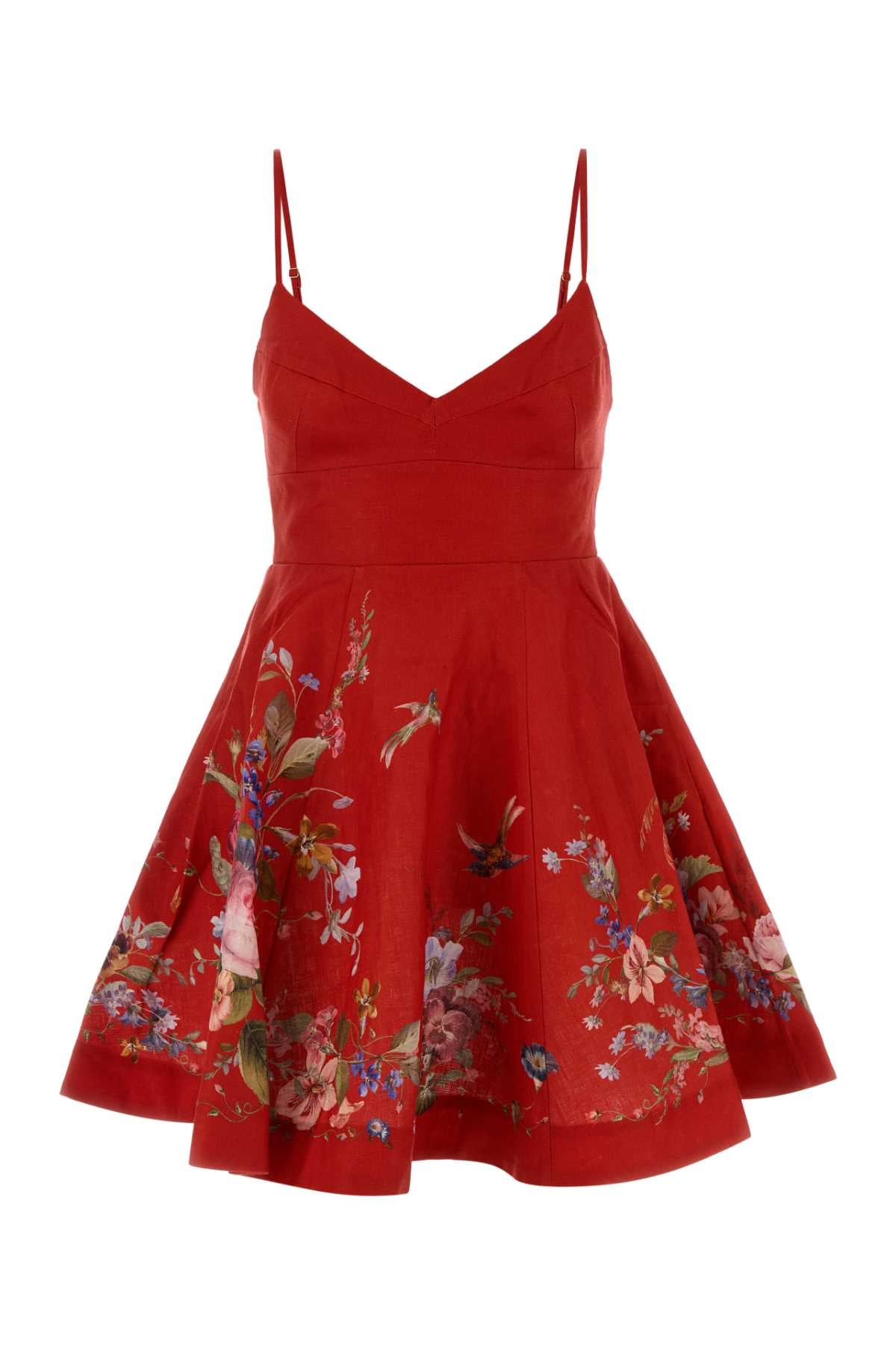 Redfloral Linen Abiti