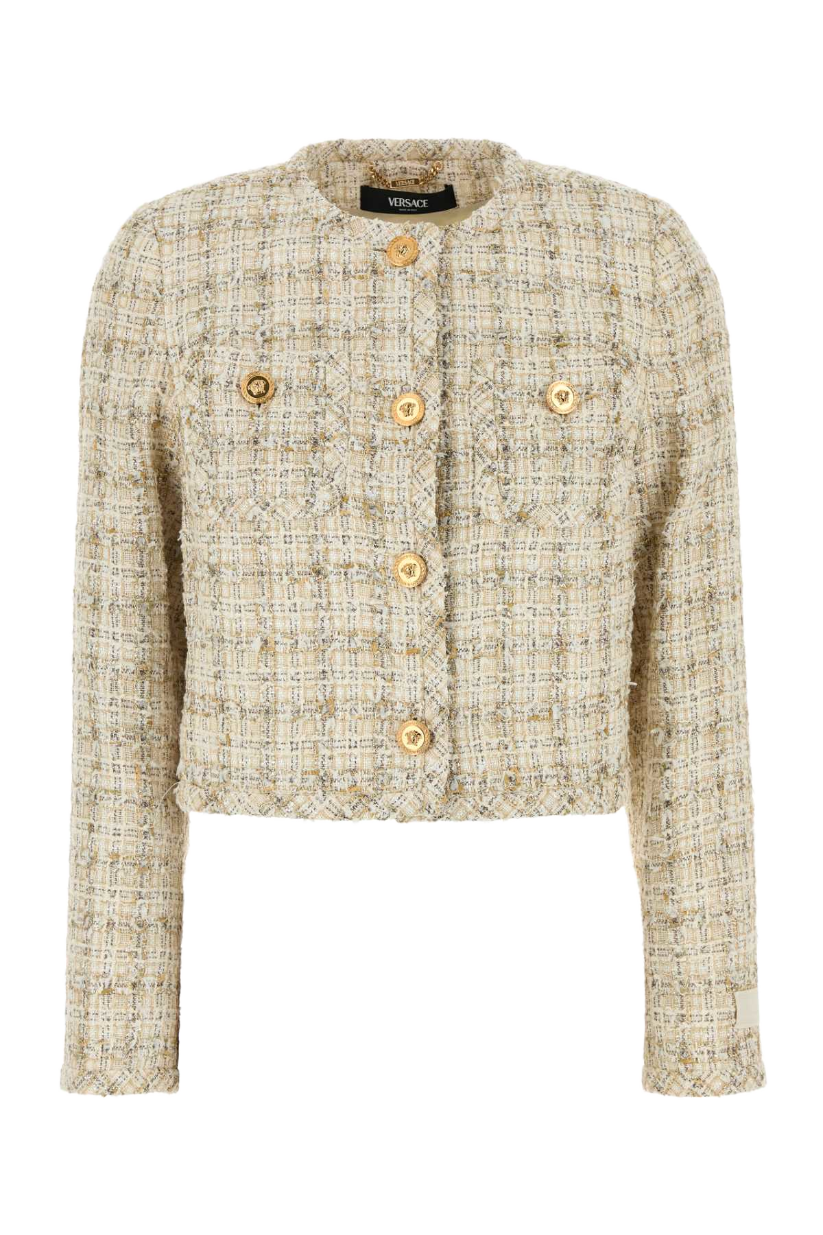 Multicolor Tweed Blazer Biscuitwhite Giacche E Gilet