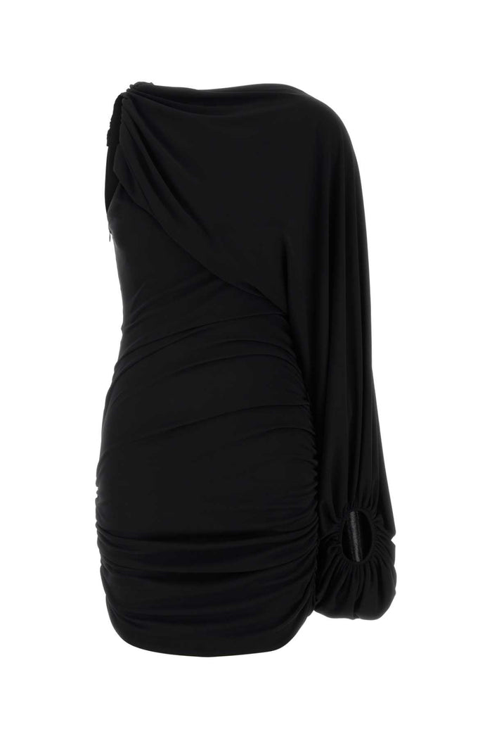 Black Jersey Selene Mini Dress Exterior: Polyester Elastane Abiti