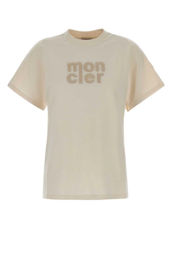 Moncler 100% Cotton t-shirt in beige