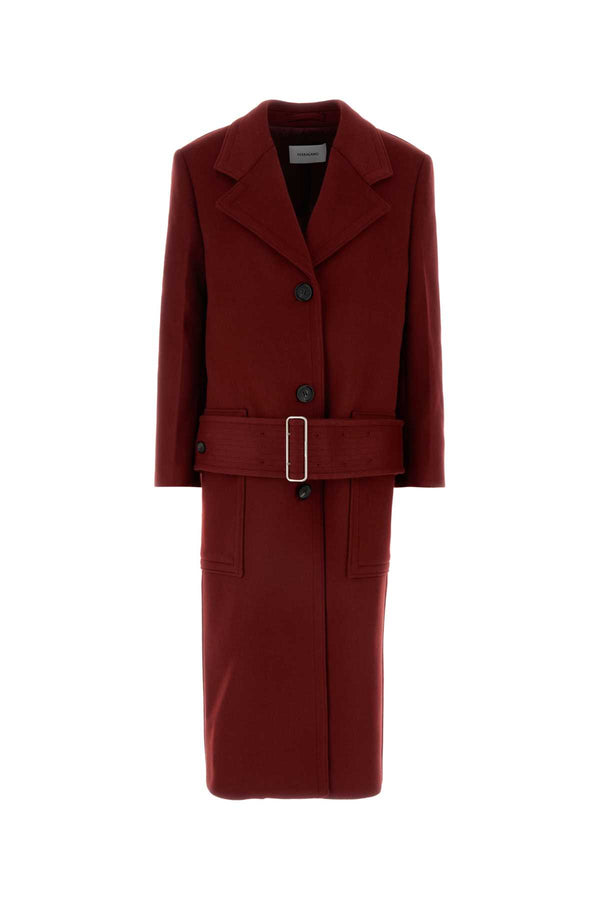 Ferragamo 85% wool coat in red