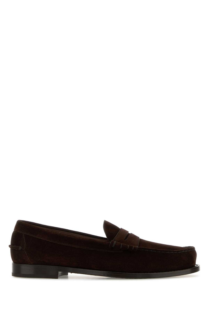 Brown Suede Rowley Loafers Ebony Mocassini
