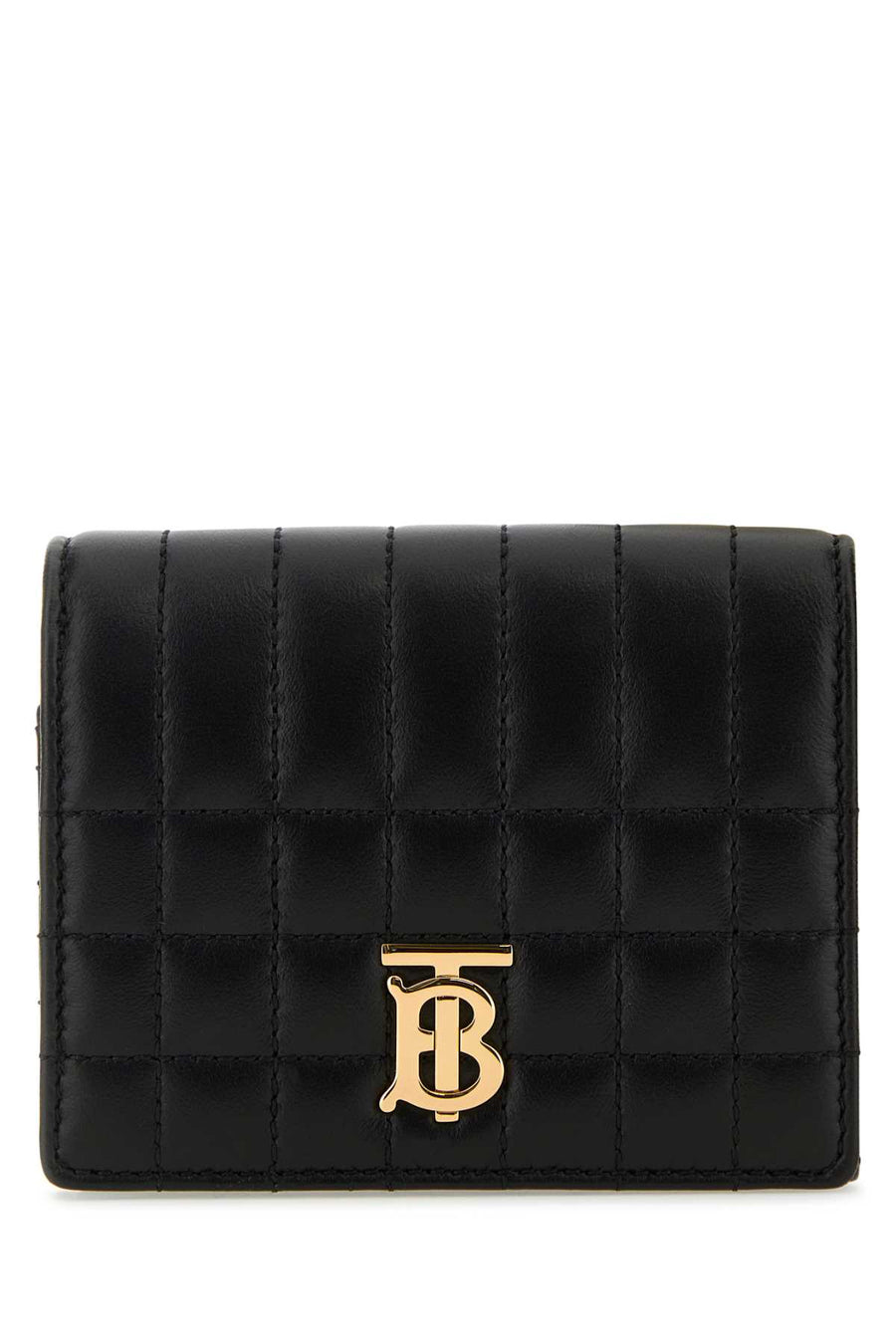 Burberry Exterior: 100% Lamb. Finishing: Golden metal wallet in black