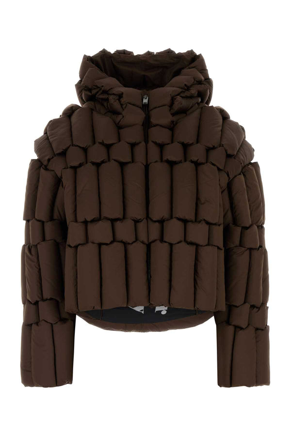 Raxxy Exterior: 100% Polyester; Lining: 100% Polyester; Padding: 90% Down down jacket in brown