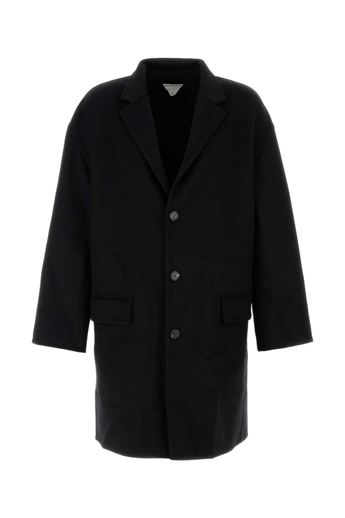 Black Wool Coat Exterior: Cappotti