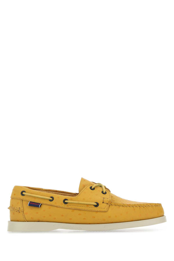 Yellow Leather Docksides Loafers Xq9 Mocassini
