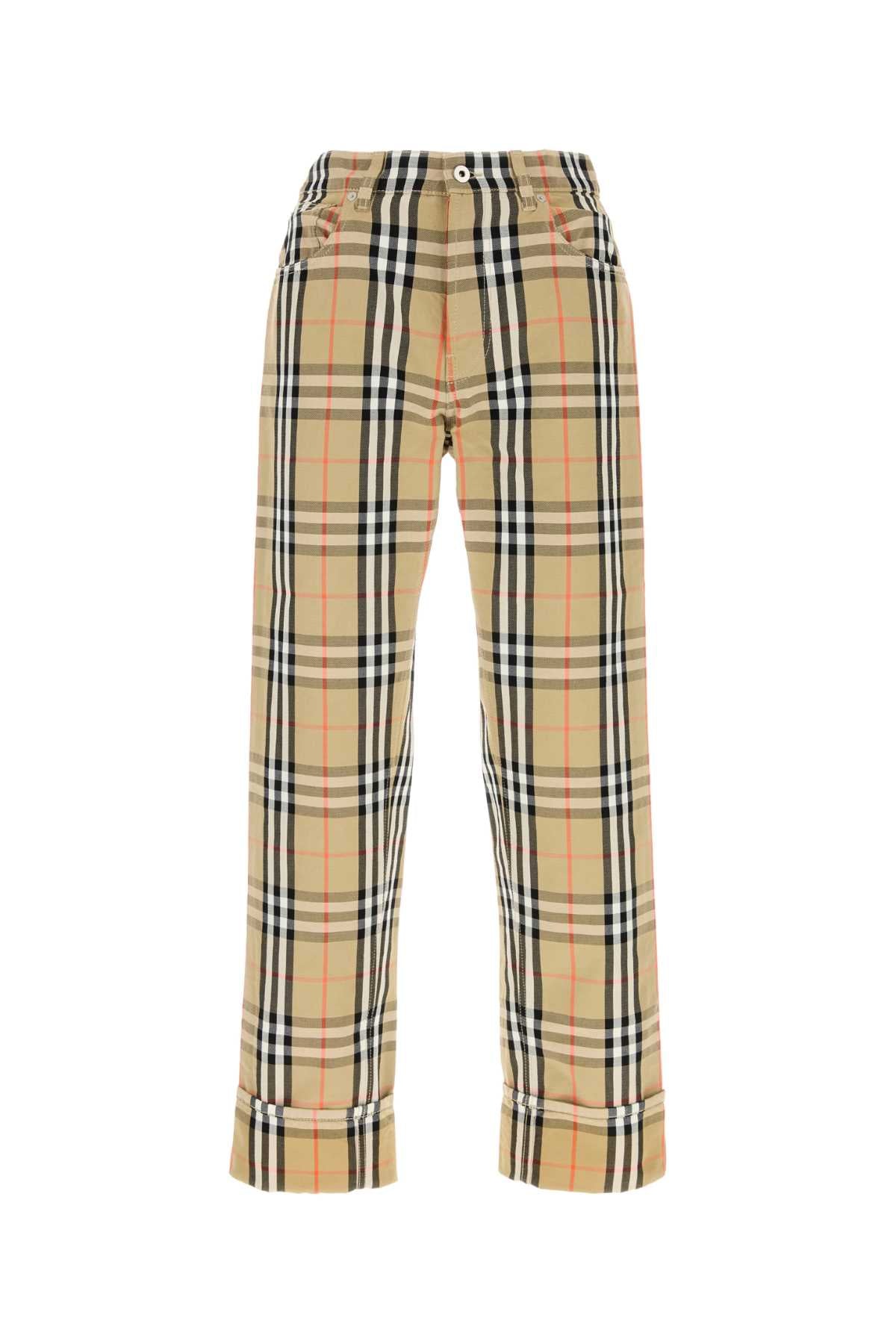 Embroidered Canvas Pant Sandipcheck Exterior: Cotton Pantaloni
