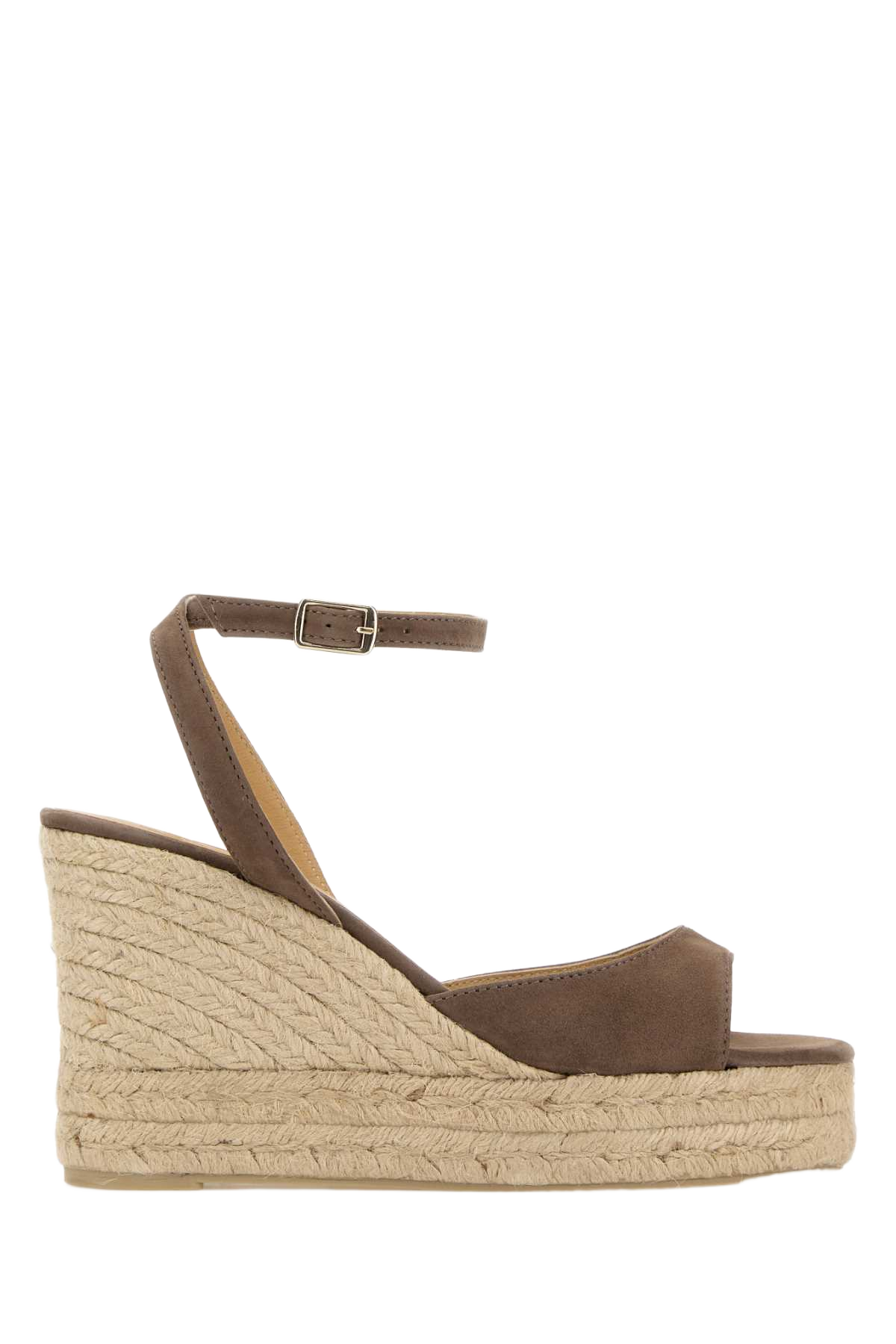 Mud Suede Brook Wedges Taupe Espadrillas