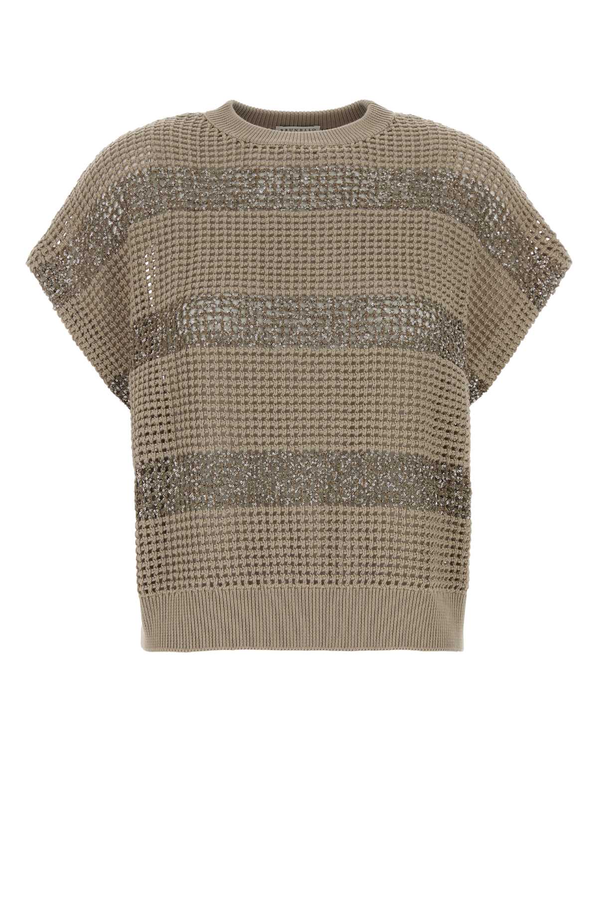 Two-Tone Knit Top Ckh72 Exterior: Cotton Maglieria