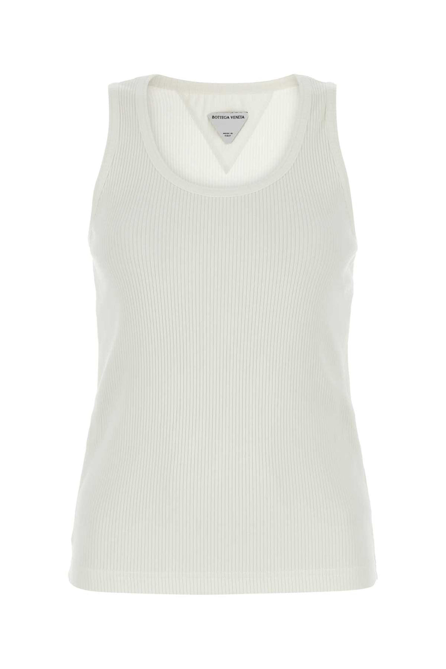 Bottega Veneta 93% Cotton tank top in white